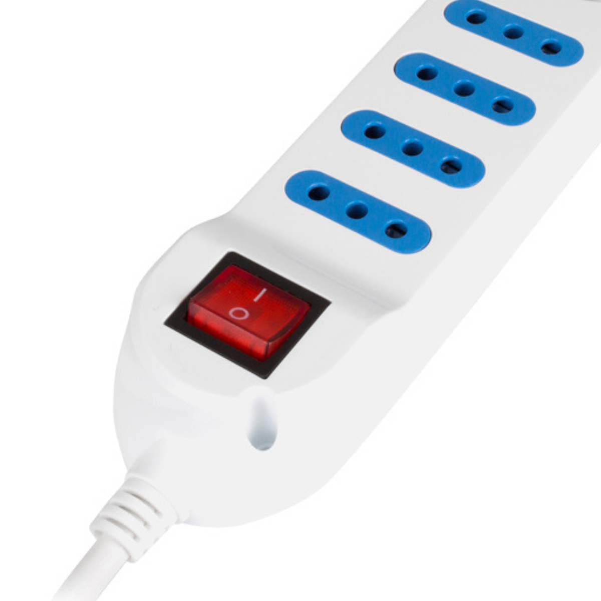 Regleta de 6 tomas con cable de 3 metros